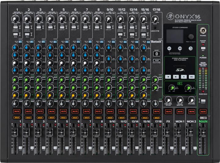 Immagine prodotto Mackie ONYX16 console di mixaggio a 18 canali (Mixer da studio e live)