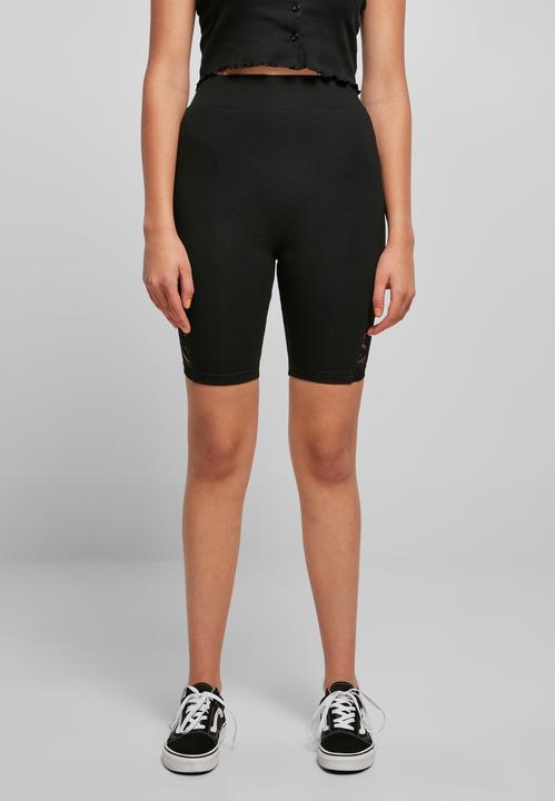 Actual product image Urban Classics Ladies High Waist Lace Inset Cycle Shorts - 16956 (S)