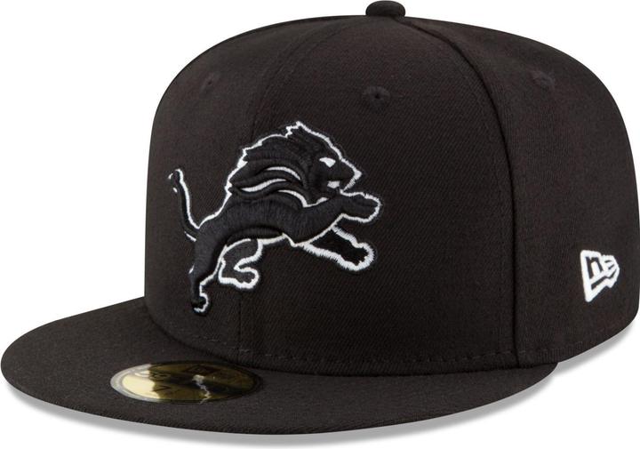 New Era 59Fifty Fitted Cap - BLACK Detroit Lions - 7 1/8 (7 1/8)