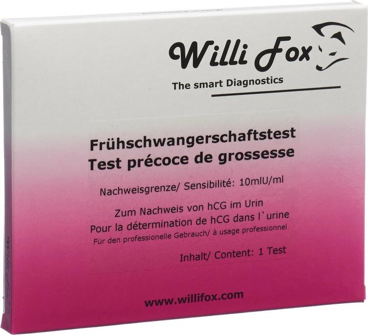 Actual product image Willi Fox Early Pregnancy Urine Test (1pc) (1 x)