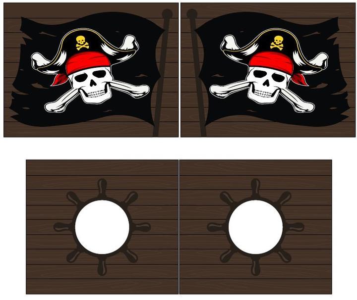 Actual product image Vipack Caribian Pirate half-high bed with slide (90 x 200 cm)