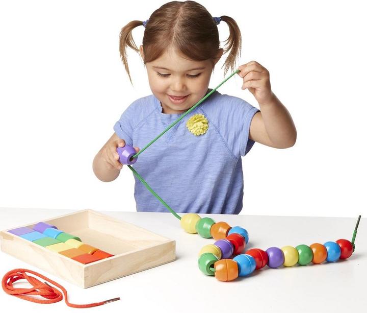 Actual product image Melissa & Doug First wooden beads to string