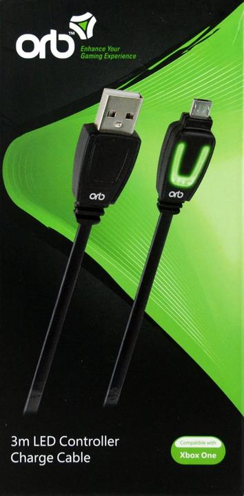 Produktbild ORB Xbox One - LED Controller Charge Cable 3m () (Xbox One S)