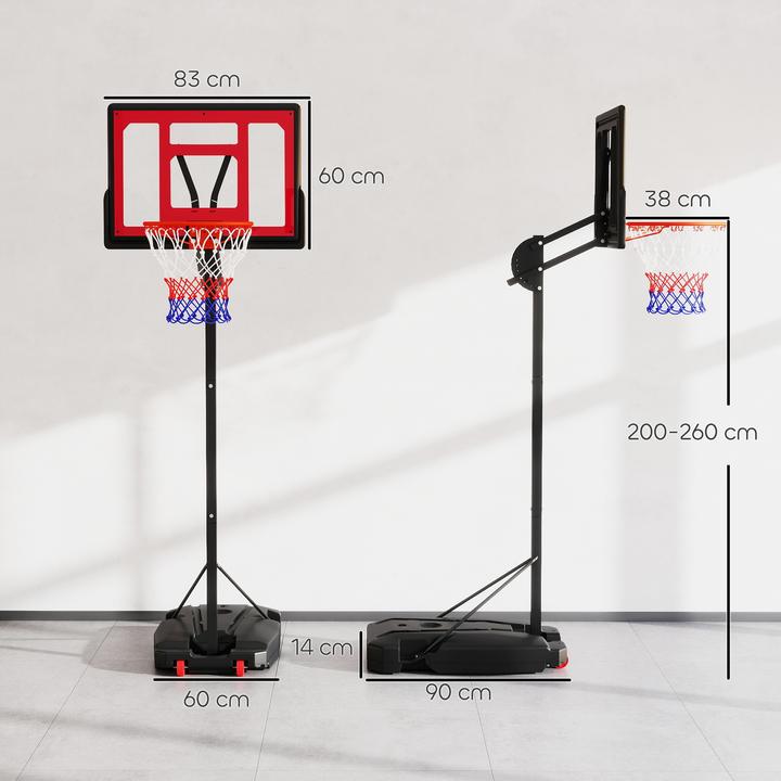 Actual product image Aiyaplay Kinder Basketballkorb Kunststoff, Stahl Rot