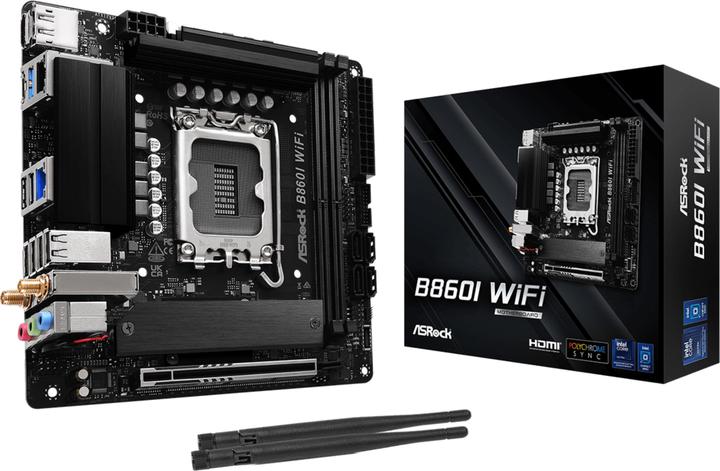 AsRock B860I WiFi (LGA 1851, Intel B860, Mini-ITX)