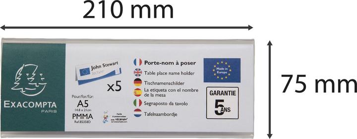 Produktbild Exacompta Tischnamenschilder (Quer, A5)