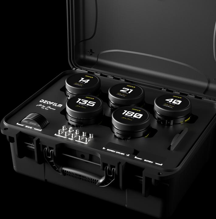 Actual product image Dzofilm Arles 5-Lens Kit 14/21/40/135/180mm FF/VV Prime Cine Lens for PL (imperial) (PL, full size)