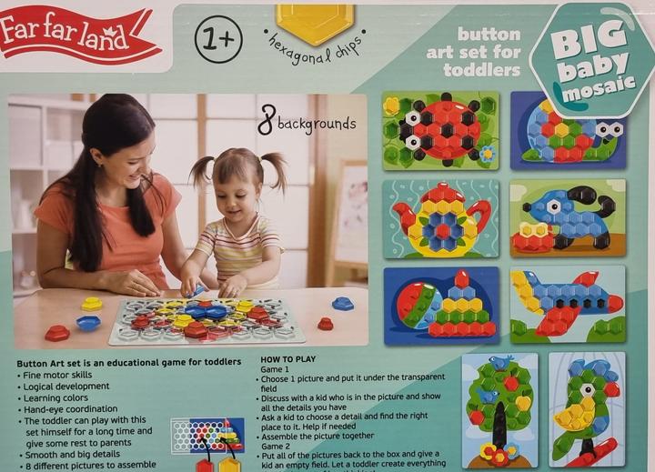 Immagine prodotto Montessori Gioco educativo, gioco per famiglie, Mosaico Big Baby - Coccinella 52 pezzi