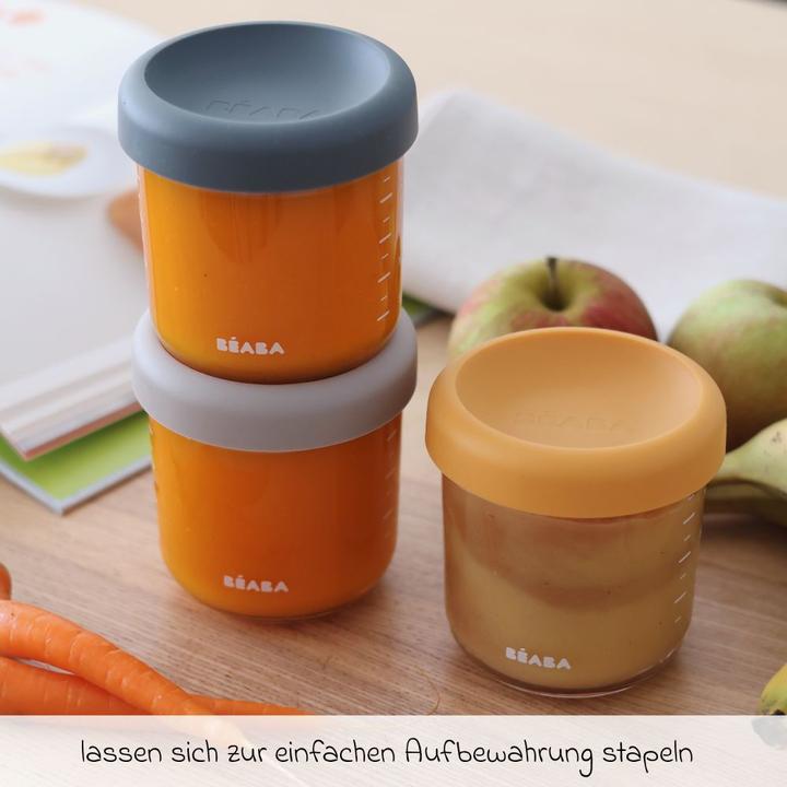 Actual product image Beaba Glass portions 6 pcs. 250ml (Sun mix)