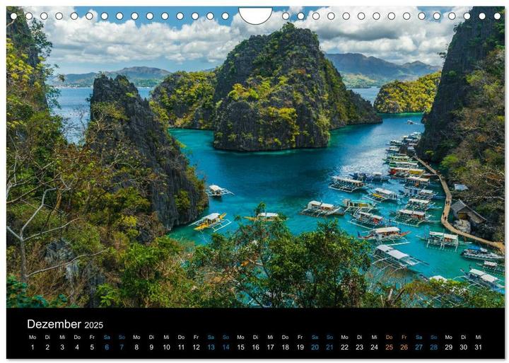 Image du produit Philippinen Foto Wandkalender 2025 (Wandkalender 2025 DIN A4 quer), Monatskalender (A4, Allemand)