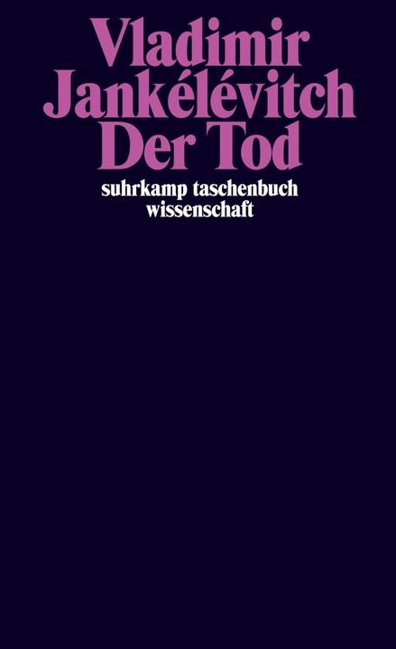 Actual product image Der Tod (German, Vladimir Jankélévitch, 2017)