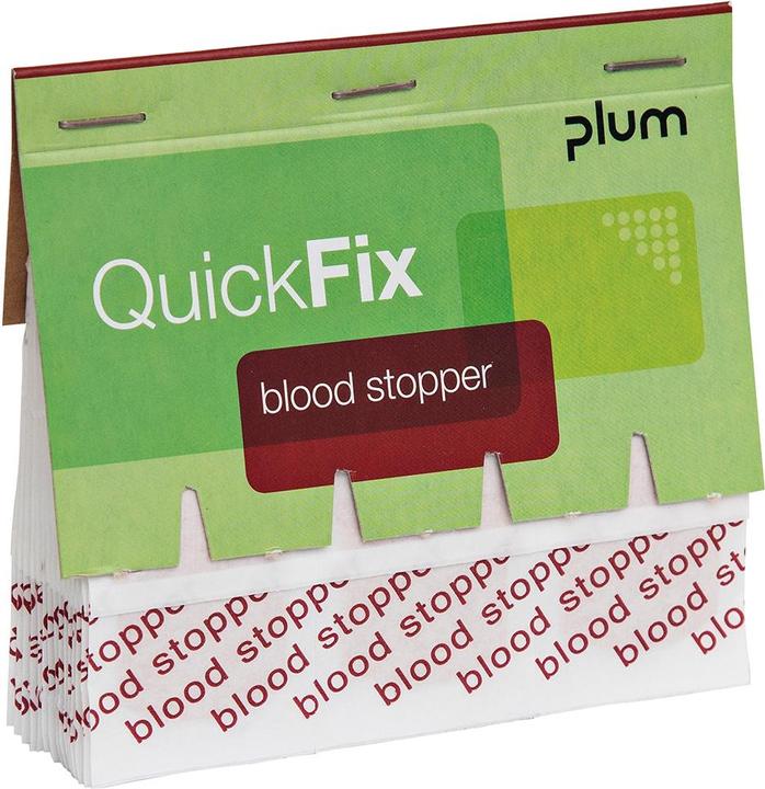 Image du produit Plum Sparadraps QuickFix Blood Stopper, recharge pour distributeur, avec fibres d'alginate, 6 x 45 pcs. (45 x)