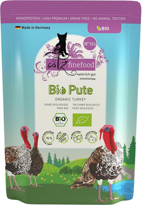 Actual product image Catz Finefood Organic No.511 Turkey (Adult, 1 pcs., 85 g)