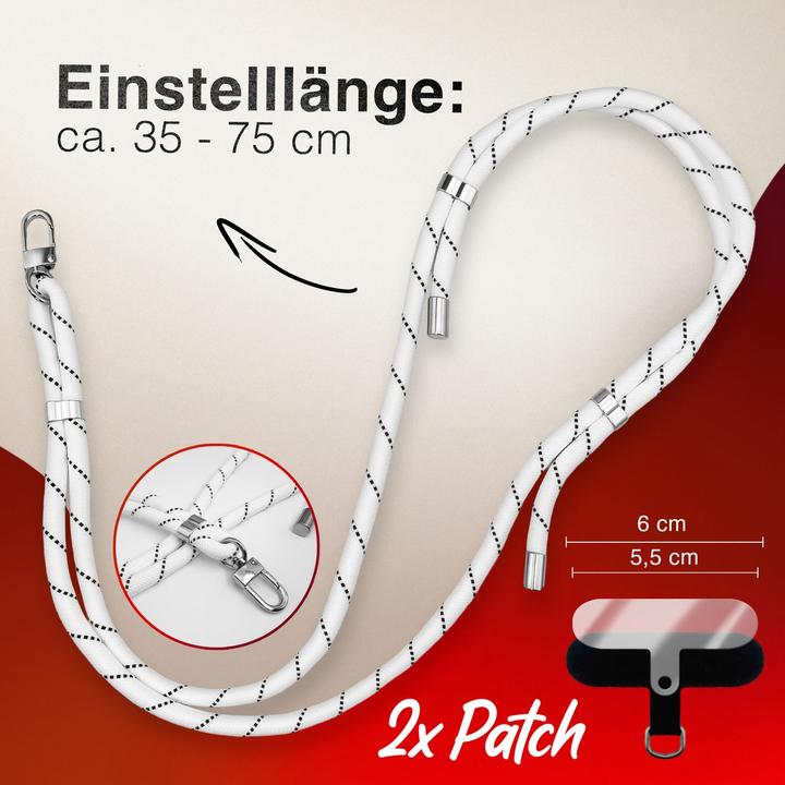 Productafbeelding Nalia HoldMe Lanyard Handykette – Universal Trageband für Smartphones - Verstellbar, Soft & Elastisch