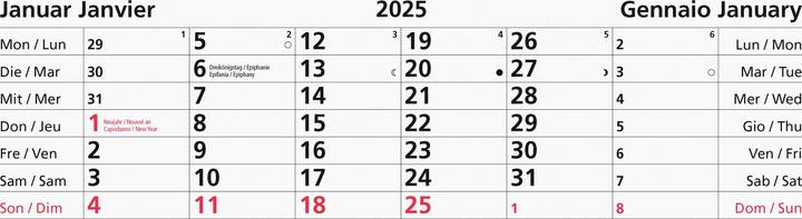 Valori nutrizionali e ingredienti Biella Calendario da strappare (24 x 9 cm, Copertina rigida, Tedesco, Inglese, Italiano, Francese)