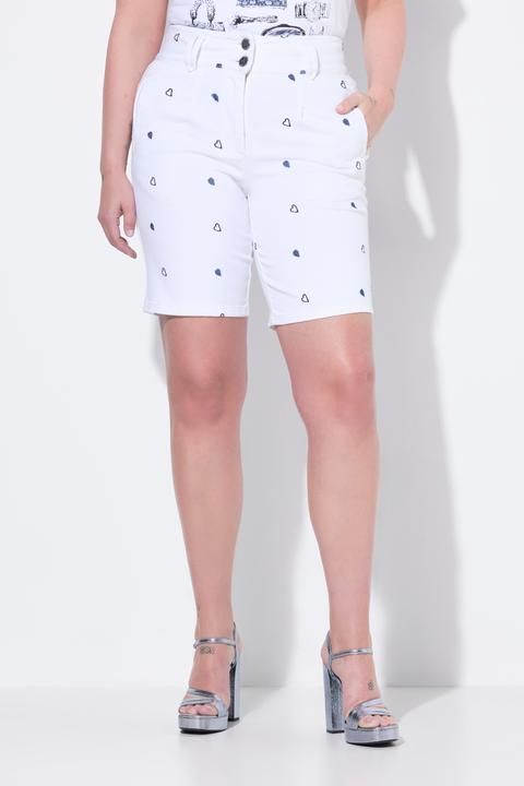 Produktbild Miamoda Jeans-Shorts, Straight Fit, Herz-Stickerei (46)