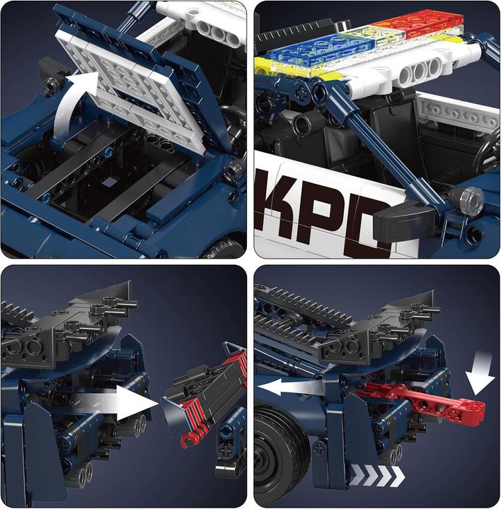 Actual product image Mould King Amerikanisches Polizeiauto Pullback