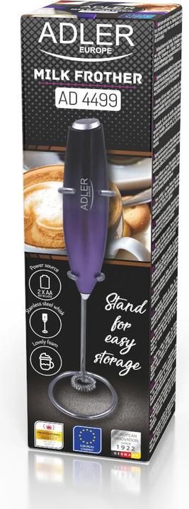 Produktbild Adler AD 4499 Milk frother with a stand, Black/Purple