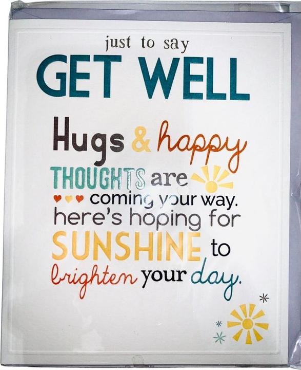 Produktbild Generic Grusskarte Just To Say Get Well Karton (1 Stk.)