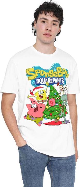 Immagine prodotto Spongebob Squarepants Maglietta Albero di Natale Uomo (4XL)