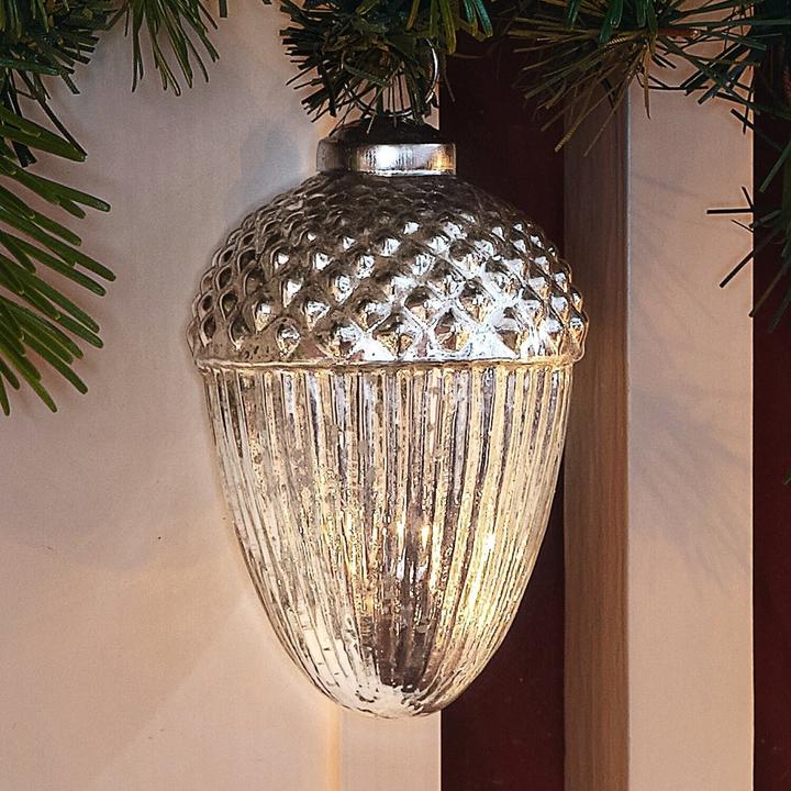 Image du produit Loberon Décorations de Noël Gland set de 6 pièces argent antique (6 -pièce)