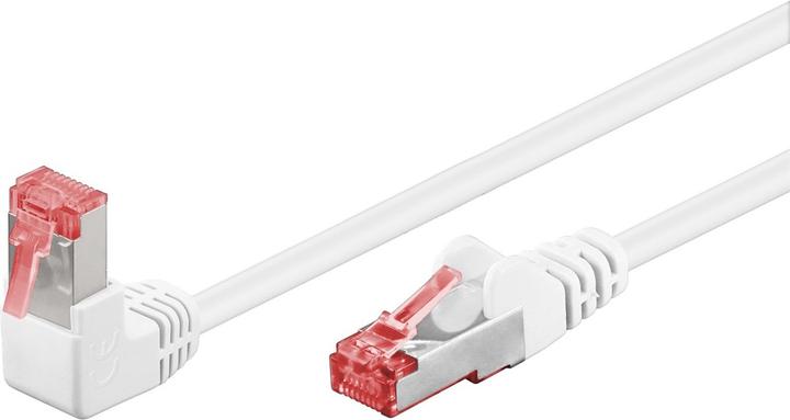 Immagine prodotto Goobay CAT 6 cavo patch 1x 90° angolato, S/FTP (PiMF), bianco, 3 m (S/FTP, CAT6, 3 m)