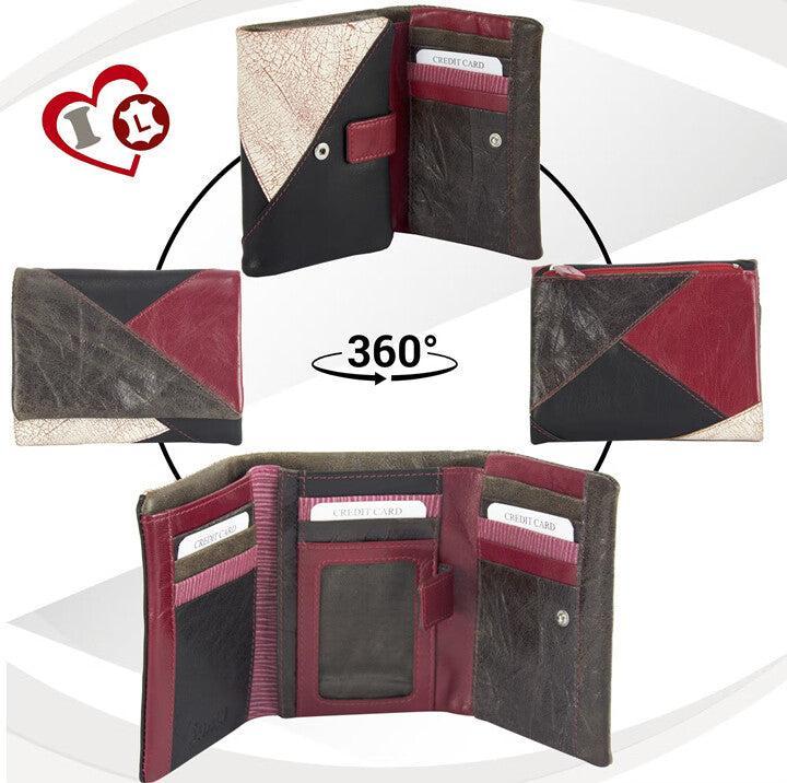 Immagine prodotto Sunsa Portafoglio da donna RFID in pelle riciclata No.4