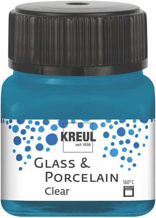 Actual product image Kreul Porcelain and glass colour (Cyan blue, 20 ml)