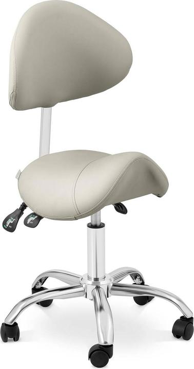 Actual product image Physa Saddle Chair - height-adjustable backrest and seat height - 55 - 69 cm - 150 kg - Grey, Silver