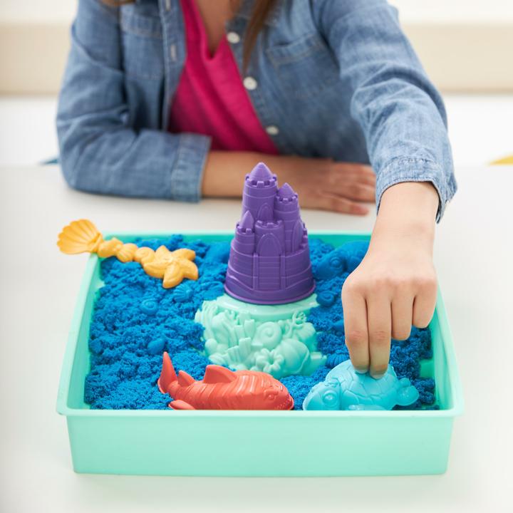 Actual product image Spin Master Kinetic Sand Sandbox Set Blue