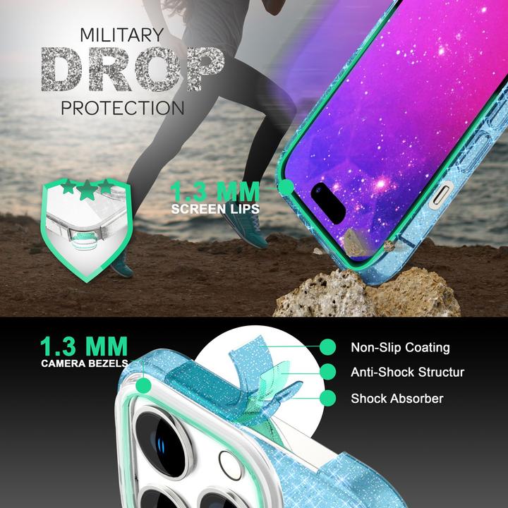 Produktbild Nalia Glitzer Hülle (Apple iPhone 14 Pro Max)