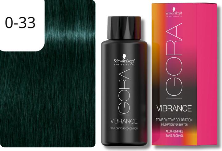 Actual product image Schwarzkopf Professional IGORA Vibrance Hair Tint NEW (0-33 Matt concentrate)