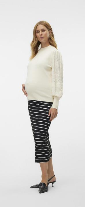 Immagine prodotto Vero Moda Maternity Vestibilità regolare Collo alto Maniche a palloncino Pullover Top in maglia (L)