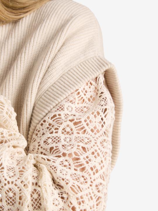 Produktbild Envie de Fraise Umstandspullover mit Ärmeln aus Spitze, Recycling-Polyester (W36/L38)