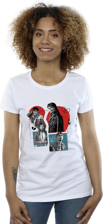Actual product image Netflix Womens/Ladies Sex Education Heart Break For All Cotton T-Shirt (XXL)