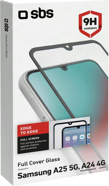 Actual product image SBS Full Cover Glass (1 Piece, Samsung Galaxy A25 5G)