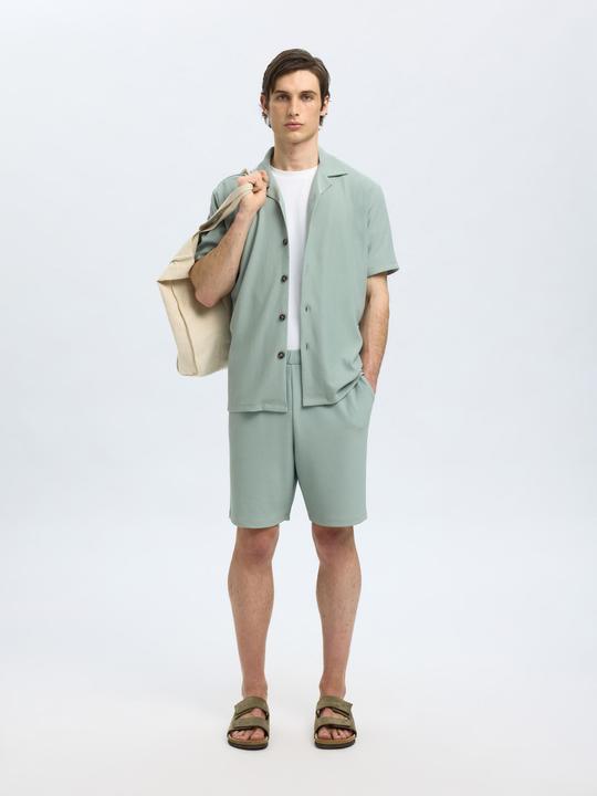 Produktbild Selected Homme Geripptes cuban collar Kurzarmhemd (XL)