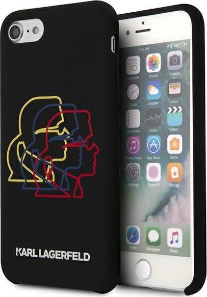 Produktbild Karl Lagerfeld case for iPhone 7 / 8 / SE 2020 / SE 2022 KLHCI8SLGKBK hard case black Silicone Tripl (Apple iPhone 7, Apple iPhone 8, Apple iPhone SE (2nd Gen), Apple iPhone SE (3rd Gen))
