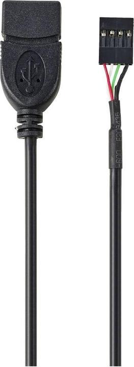 Produktbild Renkforce USB-Kabel USB 2.0 Pfostenstecker 4pol., USB-A Buchse 0.20 m Schwarz R (0.20 m, USB 2.0, 2.50 W)