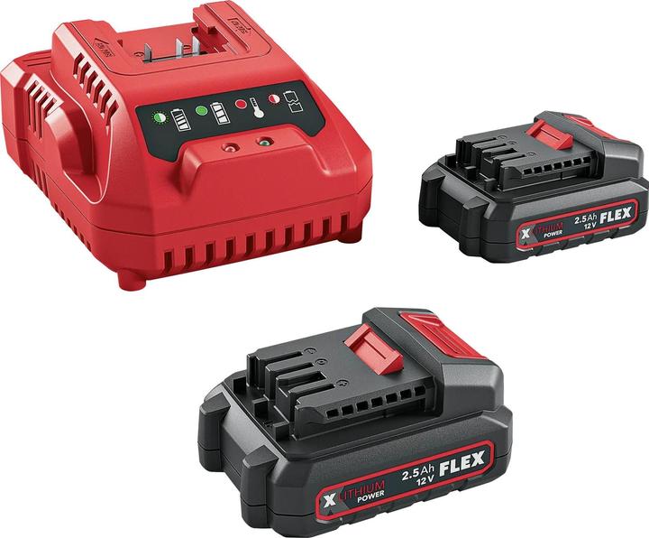 Actual product image Flex-Tools Flex-tools Zubehör 531719 P-Set 12-22 Q Power Set - 2 x Accu 12V 2,5Ah + Snellader (12 V)