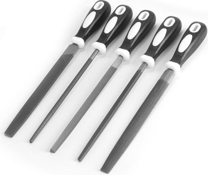 Stahlwerk Stahlfeilen 5er Set 200 mm / 8" Raspeln / Metallfeilen / Feilen-Satz (200 mm)
