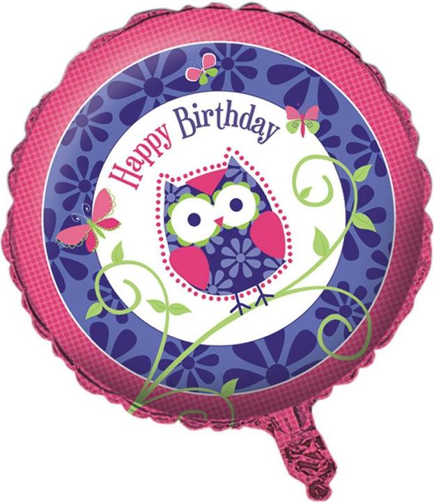 Produktbild Creative Party Eule Folienballon Happy Birthday Folie (1 x)