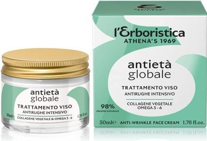 Produktbild L'Erboristica di Athena's Herbal Anti-Ageing Global Intensive Anti-Wrinkle Treatment 50ml with Vegetable Collagen Omega3 and O