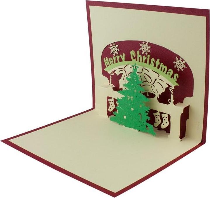 Produktbild JTI Handgefertigte Pop-Up-Weihnachtskarte - Nr. 2 (1 Stk.)