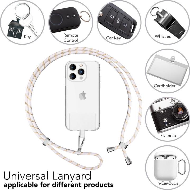 Image du produit Nalia Chaîne universelle pour téléphone portable à porter autour du cou avec pad