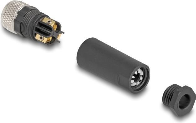 Image du produit Delock Connecteur M8 A-codé 3 broches femelles pour le montage