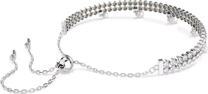Actual product image Swarovski x Ariana Grande Armband Kristallperle Rundschliff Weiss Rhodiniert (24 cm, Swarovski Metal)
