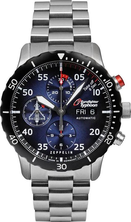 Zeppelin 7218M-3 Eurofighter Typhoon Automatik Limited 43mm 10ATM (Sportuhr, 43 mm)