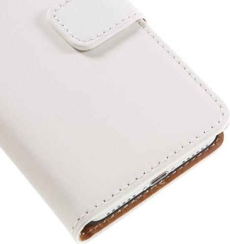 Immagine prodotto Ueli Express iPhone SE / 8 / 7 custodia a libro Custodia in vera pelle con slot per carte di credito bianco (Apple iPhone 8, Apple iPhone 7, Apple iPhone SE)
