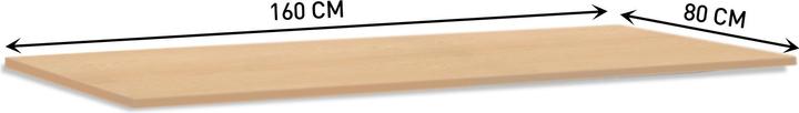 Actual product image Contini Table top height-adjustable office desk (160 x 80 cm)
